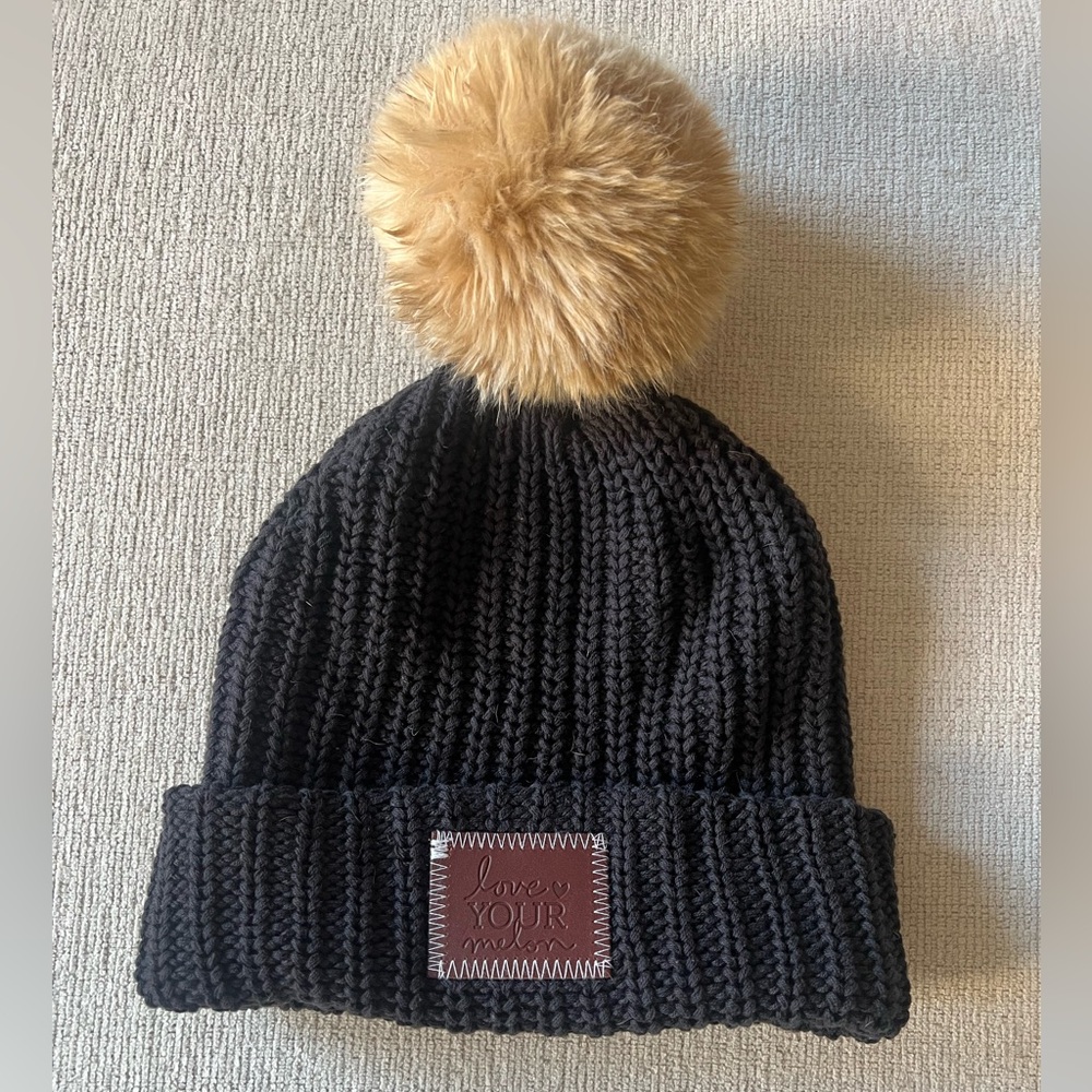 Love Your Melon Beanie w/ Fur pom